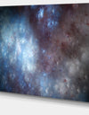 Blue Grey Starry Fractal Sky - Abstract Art on Canvas