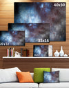 Blue Grey Starry Fractal Sky - Abstract Art on Canvas