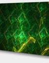 Green Fractal Electric Lightning - Abstract Art on Canvas