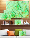 Light Green Electric Lightning - Abstract Art on Canvas