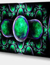 Green Exotic Fractal Pattern - Abstract Art on Canvas