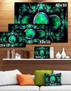 Green Exotic Fractal Pattern - Abstract Art on Canvas