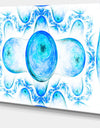 Blue Exotic Fractal Pattern - Abstract Art on Canvas