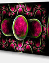 Pink Exotic Fractal Pattern - Abstract Art on Canvas