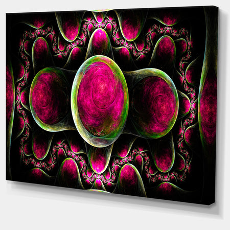 Pink Exotic Fractal Pattern - Abstract Art on Canvas