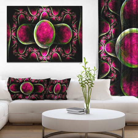 Pink Exotic Fractal Pattern - Abstract Art on Canvas