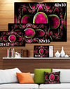 Pink Exotic Fractal Pattern - Abstract Art on Canvas