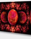 Red Exotic Fractal Pattern - Abstract Art on Canvas