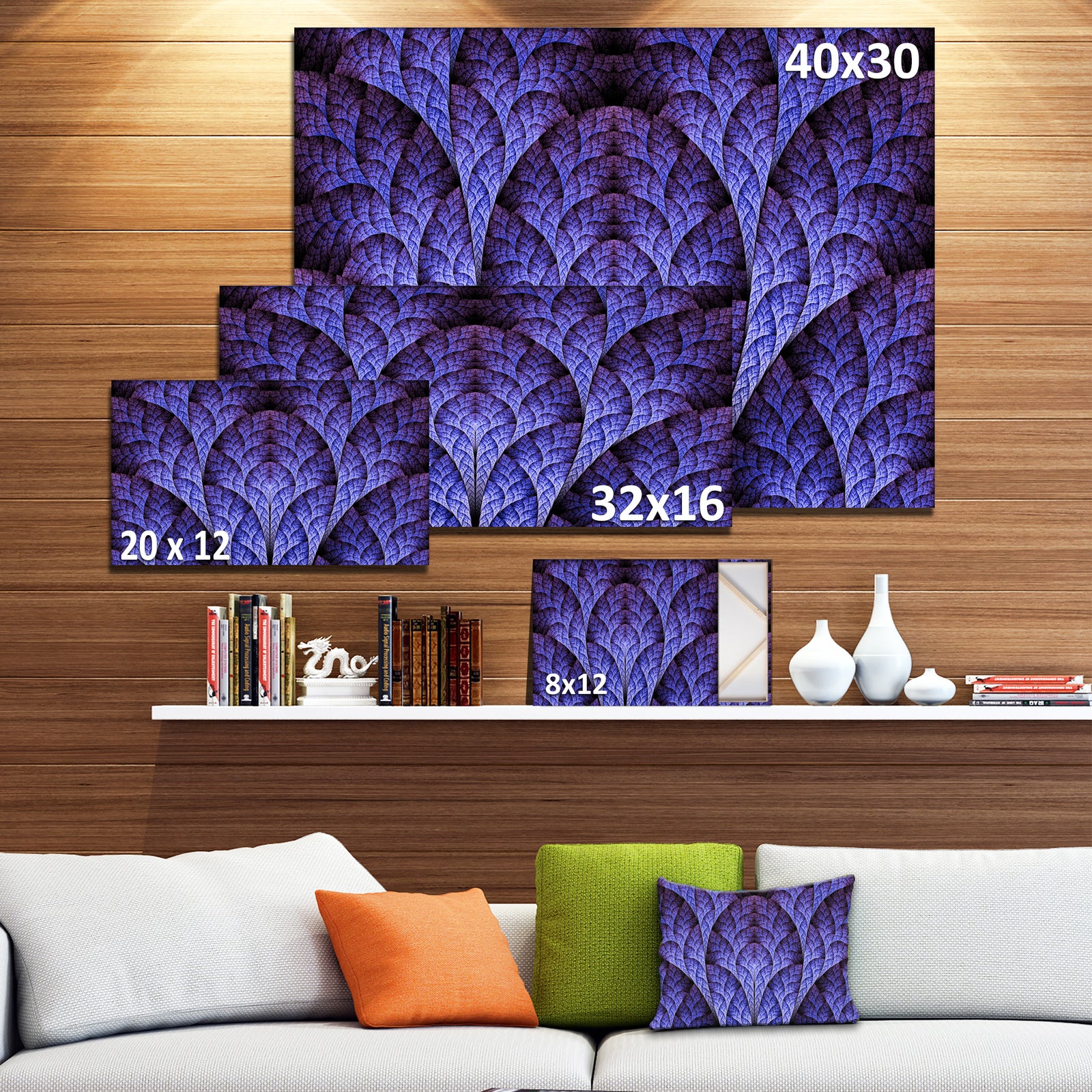Exotic Purple Biological Organism - Abstract Art on Canvas