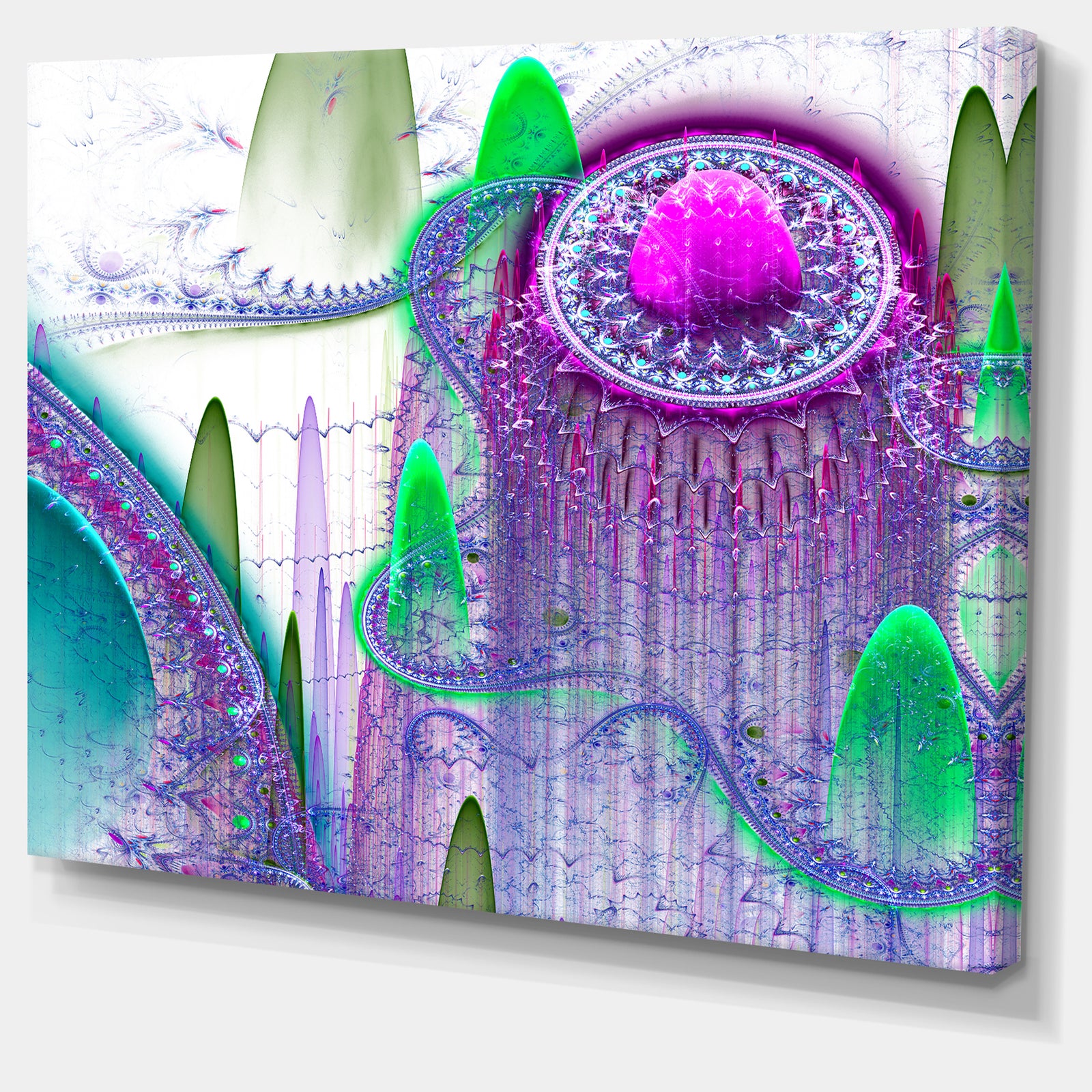 Purple Fractal Infinite World - Abstract Art on Canvas