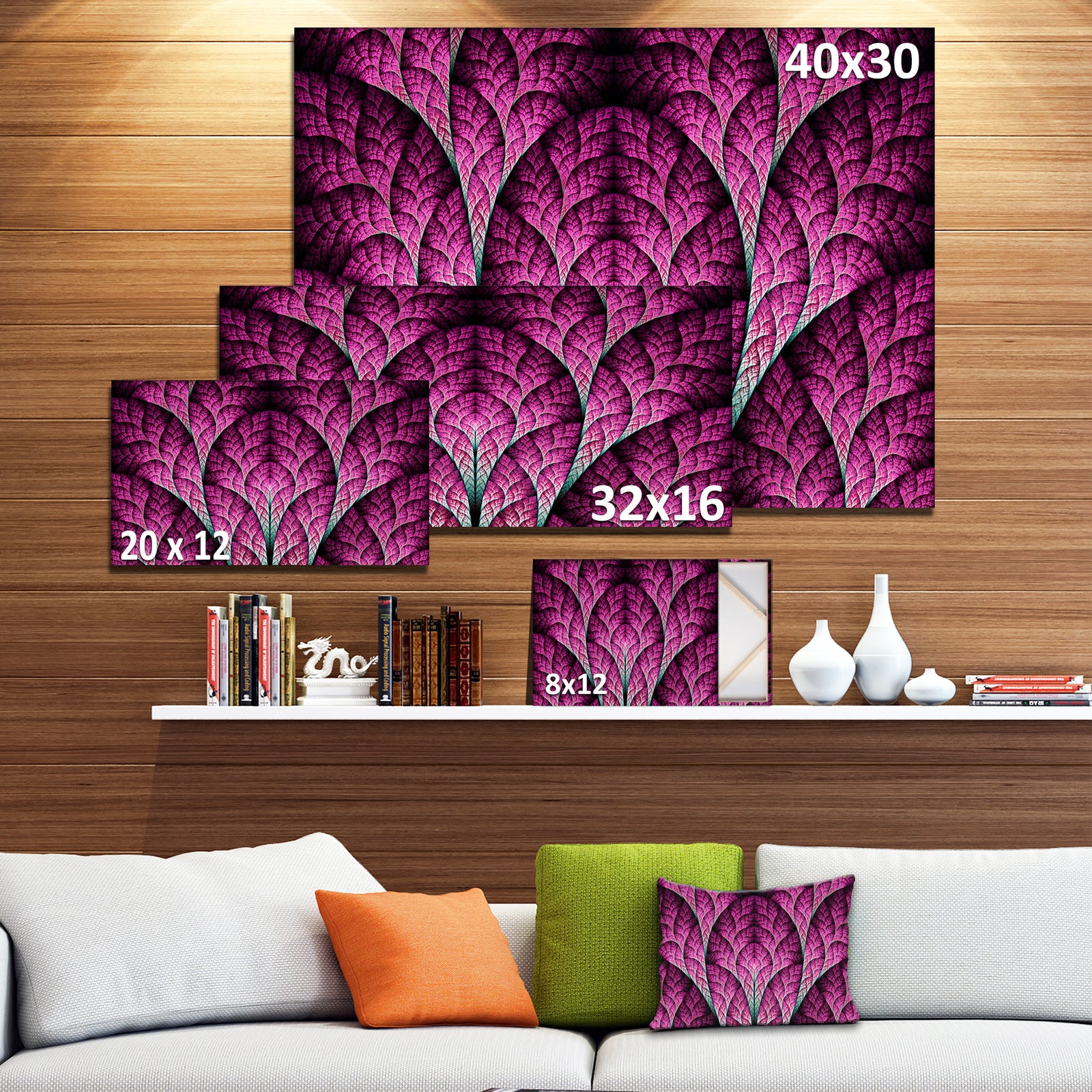 Exotic Pink Biological Organism - Abstract Art on Canvas
