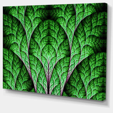 Exotic Green Biological Organism - Abstract Art on Canvas