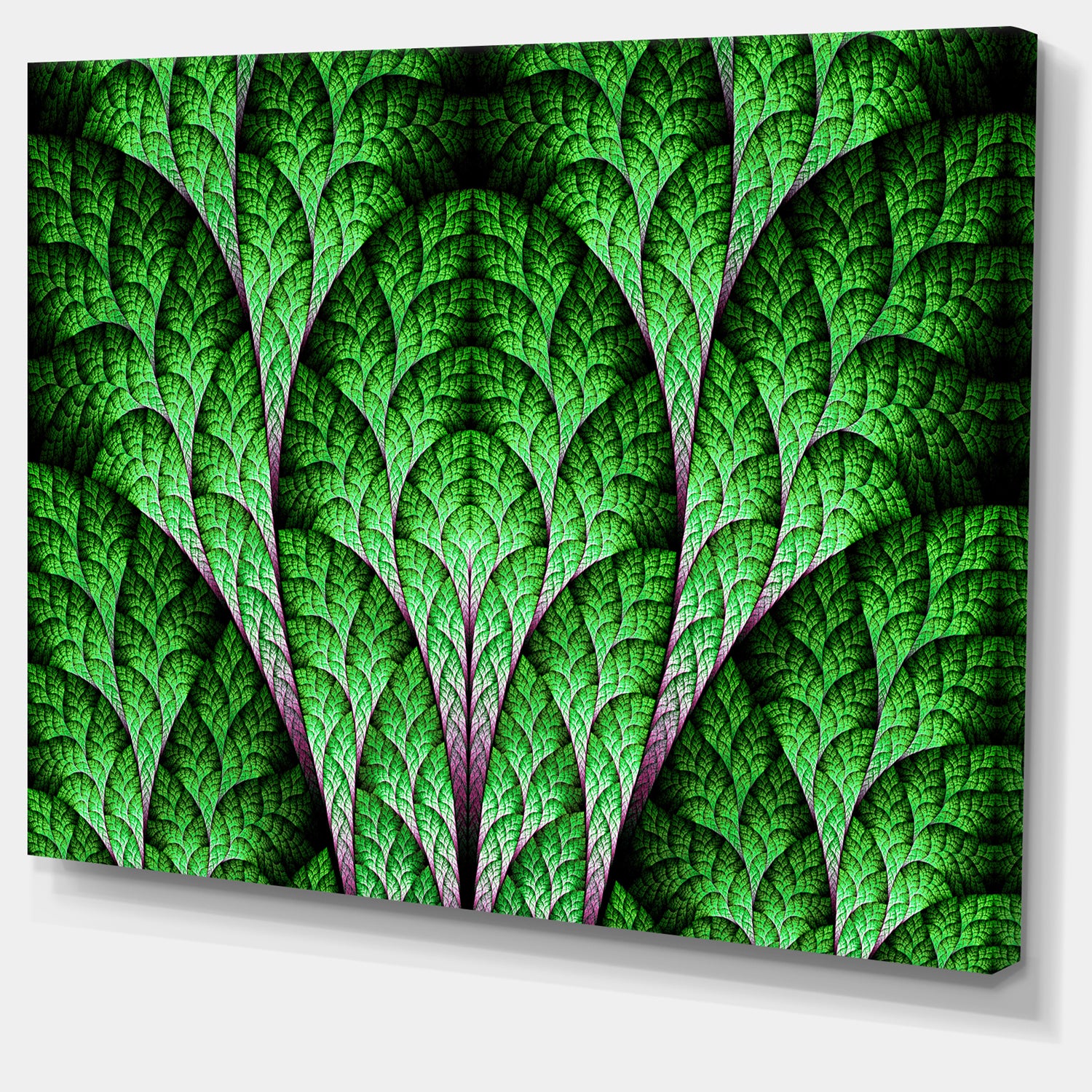 Exotic Green Biological Organism - Abstract Art on Canvas