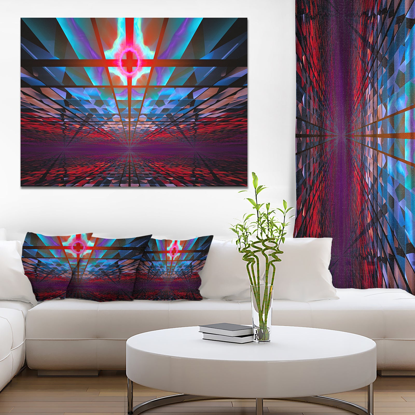 Blue Cosmic Horizons Apocalypse - Abstract Art on Canvas