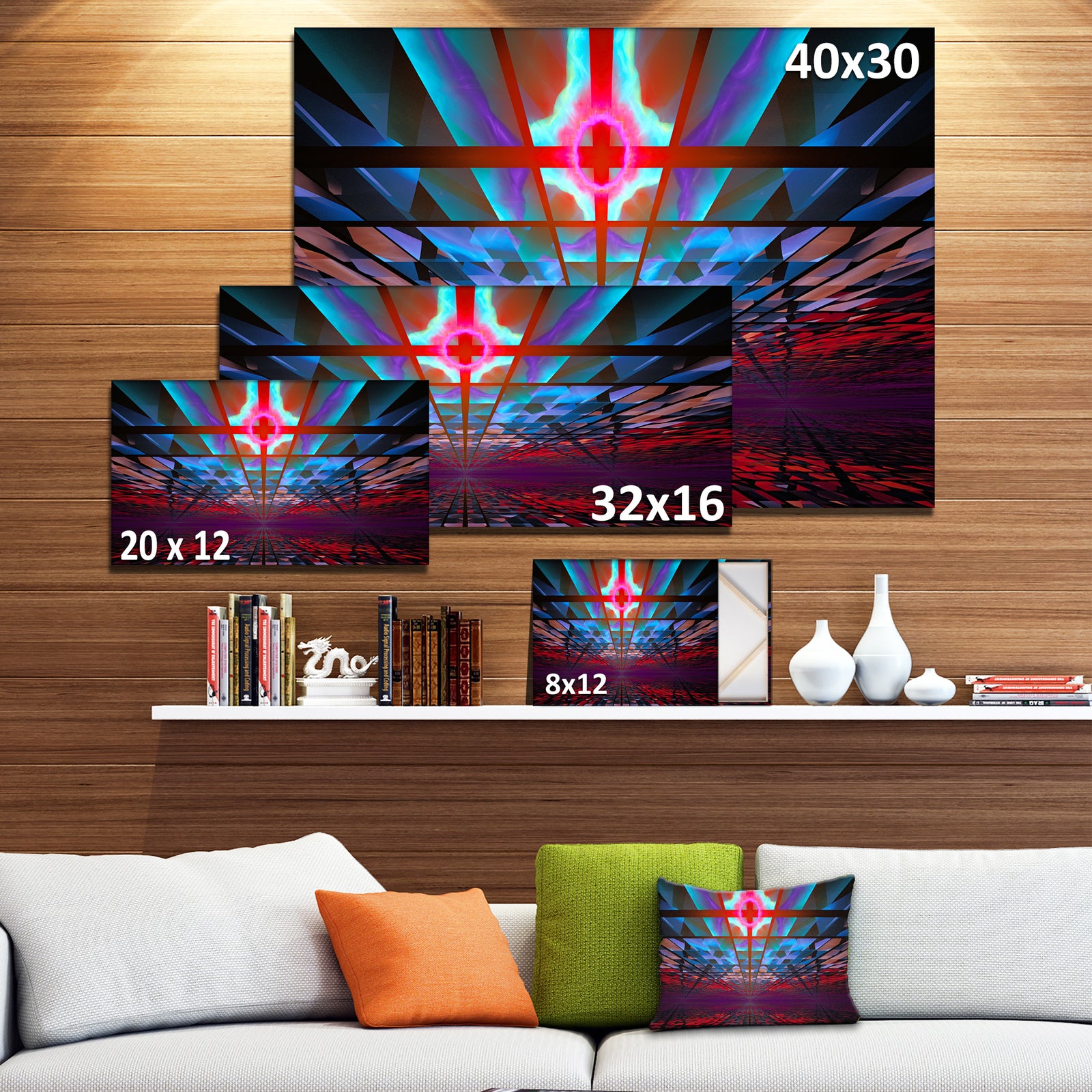 Blue Cosmic Horizons Apocalypse - Abstract Art on Canvas