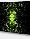 Green Butterfly Pattern on Black - Extra Large Abstract Canvas Art Print Canvas