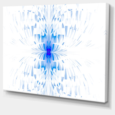Blue Butterfly Outline on White - Extra Large Abstract Canvas Art Print Canvas