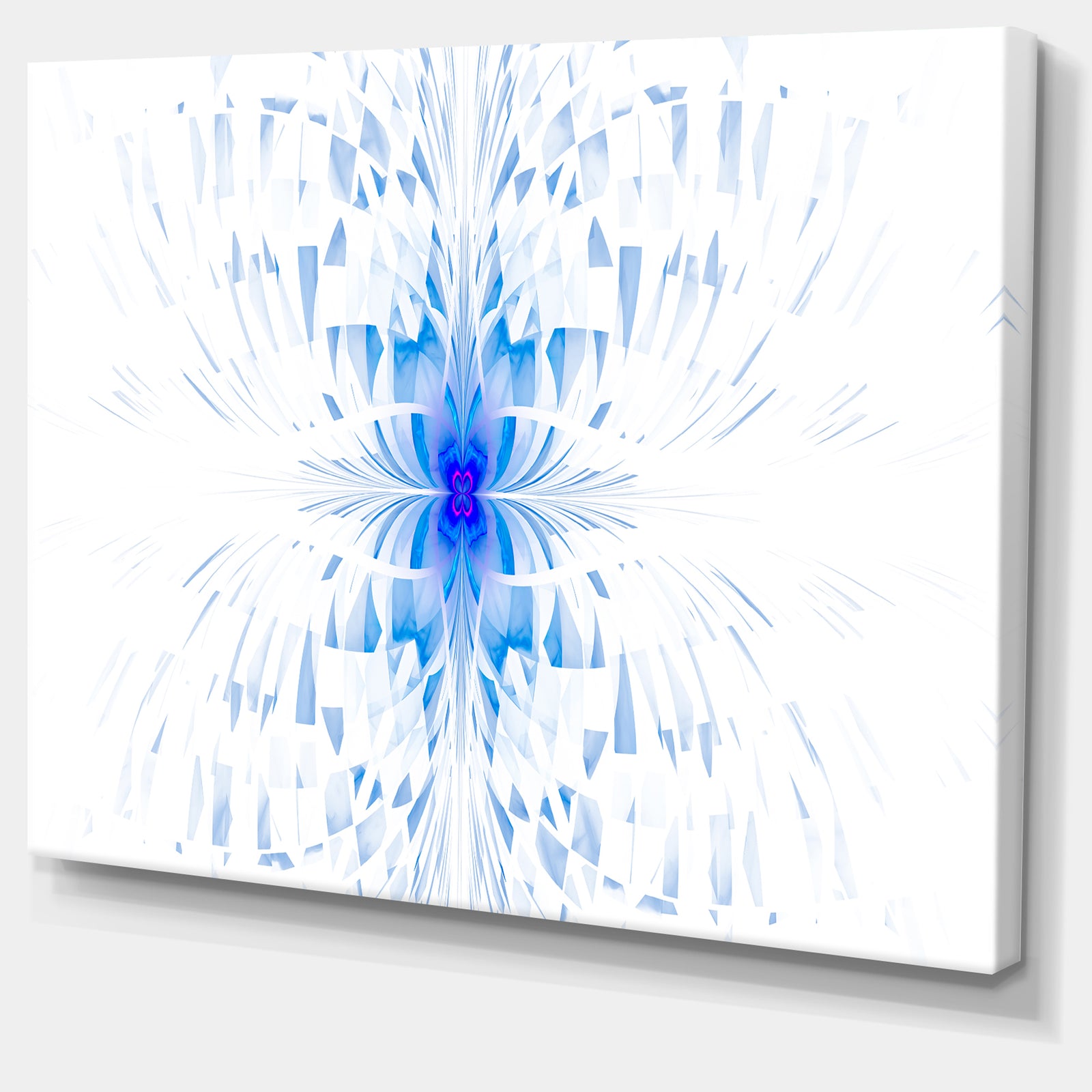 Blue Butterfly Outline on White - Extra Large Abstract Canvas Art Print Canvas