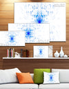 Blue Butterfly Outline on White - Extra Large Abstract Canvas Art Print Canvas