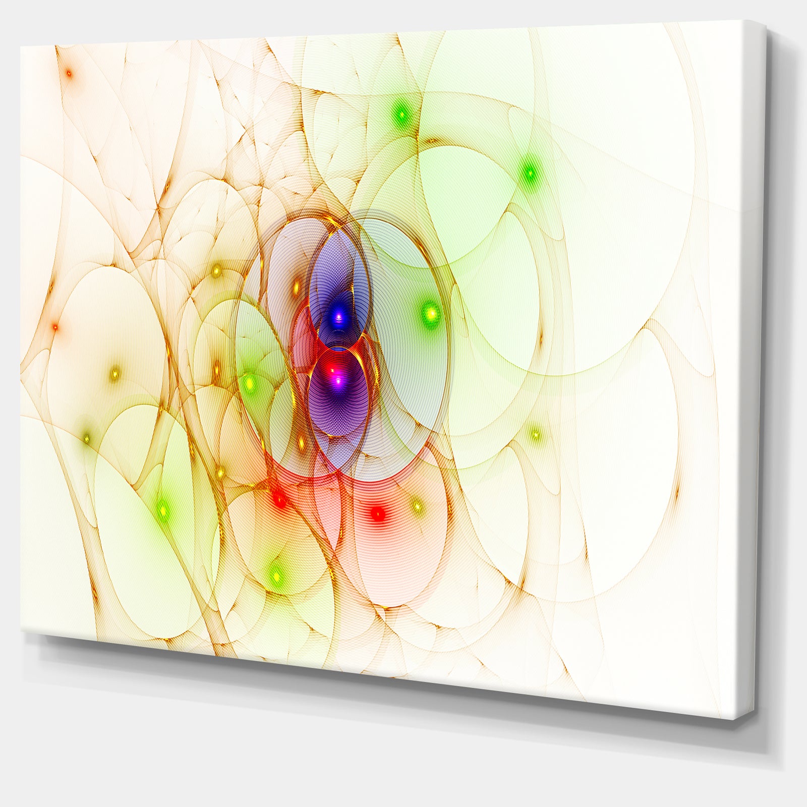 Spherical Colorful Fractal Design - Extra Large Abstract Canvas Art Print Canvas