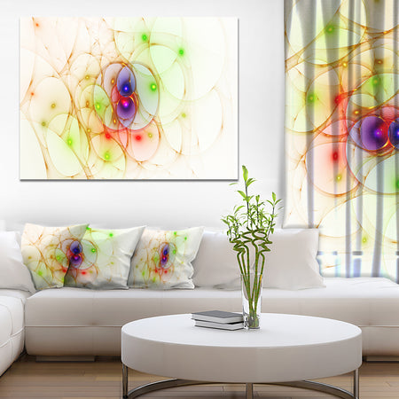 Spherical Colorful Fractal Design - Extra Large Abstract Canvas Art Print Canvas