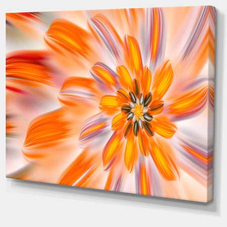 Dance of Fractal Yellow Petals - Extra Large Abstract Canvas Art Print Canvas