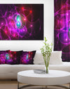 Pink Glowing Bubbles Time - Extra Large Abstract Canvas Art Print Canvas