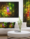 Glowing Fractal Underwater World - Extra Large Abstract Canvas Art Print Canvas