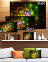 Glowing Fractal Underwater World - Extra Large Abstract Canvas Art Print Canvas