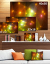 Golden Fractal Lights in Fog - Extra Large Abstract Canvas Art Print Canvas