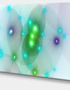 Green Fractal Lights in Fog - Extra Large Abstract Canvas Art Print Canvas