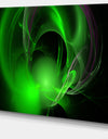 Green Galactic Nebula on Black - Extra Large Abstract Canvas Wall Art