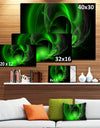 Green Galactic Nebula on Black - Extra Large Abstract Canvas Wall Art