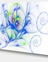 Blue Colored Curly Spiral - Extra Large Abstract Canvas Wall Art