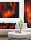 Red Galactic Nebula on Black - Extra Large Abstract Canvas Wall Art