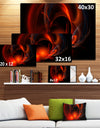 Red Galactic Nebula on Black - Extra Large Abstract Canvas Wall Art