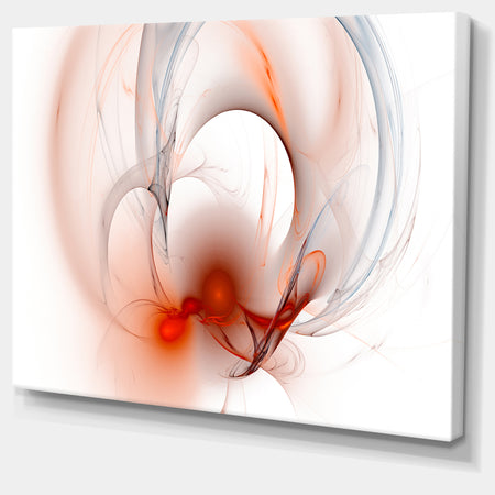 Red Fractal Galactic Nebula - Extra Large Abstract Canvas Wall Art