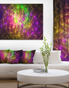 Purple Green Symphony of Colors - Extra Large Abstract Canvas Wall Art