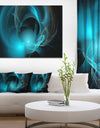 Blue Fractal Galactic Nebula - Extra Large Abstract Canvas Wall Art