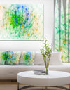 Green Outline of Fractal Colors - Extra Large Abstract Canvas Wall Art