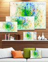 Green Outline of Fractal Colors - Extra Large Abstract Canvas Wall Art