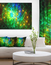 Green Fractal Symphony of Colors - Extra Large Abstract Canvas Wall Art