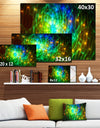 Green Fractal Symphony of Colors - Extra Large Abstract Canvas Wall Art