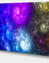 Colorful Fractal Rotating Galaxies - Extra Large Abstract Canvas Wall Art