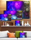 Colorful Fractal Rotating Galaxies - Extra Large Abstract Canvas Wall Art