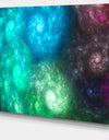 Colorful Rotating Fractal Galaxies - Extra Large Abstract Canvas Wall Art