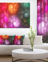 Multi-Color Rotating Galaxies - Extra Large Abstract Canvas Wall Art