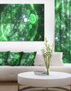 Green Fractal Planet of Bubbles - Extra Large Abstract Canvas Wall Art