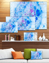 Blue Fractal Planet of Bubbles - Extra Large Abstract Canvas Wall Art