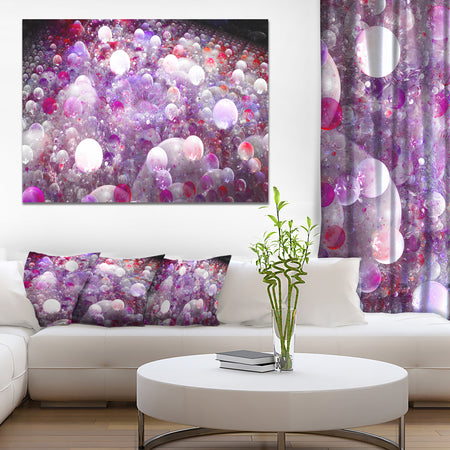 Red Fractal Molecule Pattern - Extra Large Abstract Canvas Wall Art